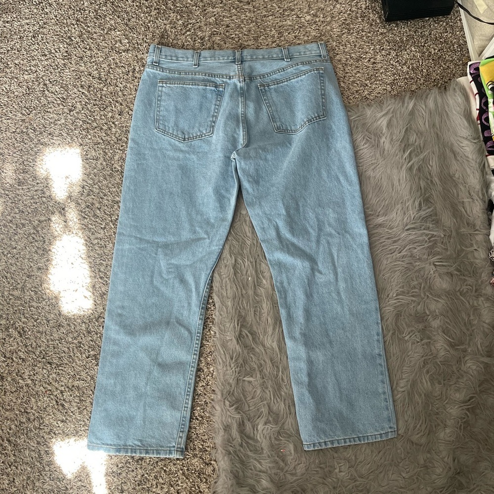 George Men's Light Blue Straight Jeans - Picture 7 of 9